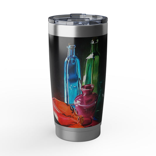 Glass Bottles 20oz Tumbler — Vibrant Still Life Travel Mug