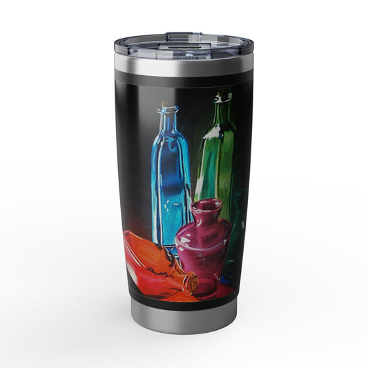 Glass Bottles 20oz Tumbler — Vibrant Still Life Travel Mug